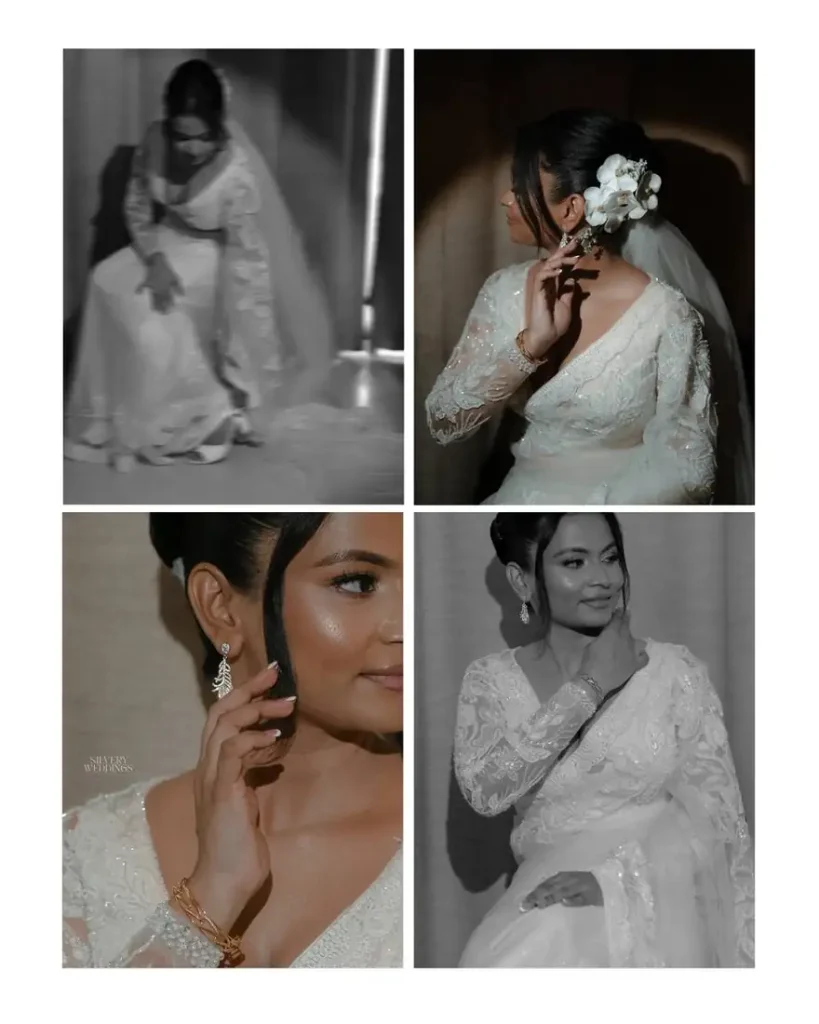 Collage of four wedding portraits